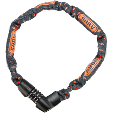 ABUS TRESOR 1385/75 Chain Lock (6 mm x 75 cm) Grey/Orange 0